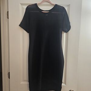 Fashion Nova Black Mini Dress with Sheer Accents